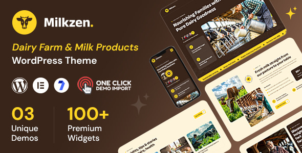 Milkzen – Fresh & Modern Dairy WordPress Theme