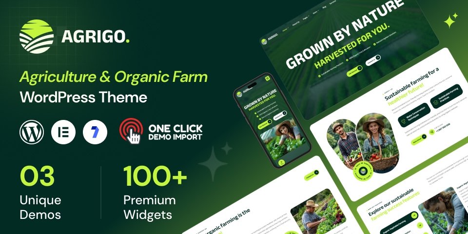 Agrigo - Agriculture & Organic Farm WordPress Theme