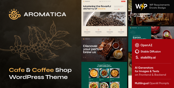 Aromatica - cafe & Coffee Shop WordPress Theme 