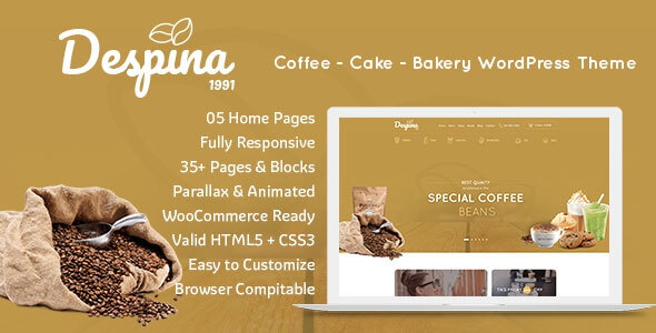 Despina - cafes & Coffee Shops WordPress Theme 