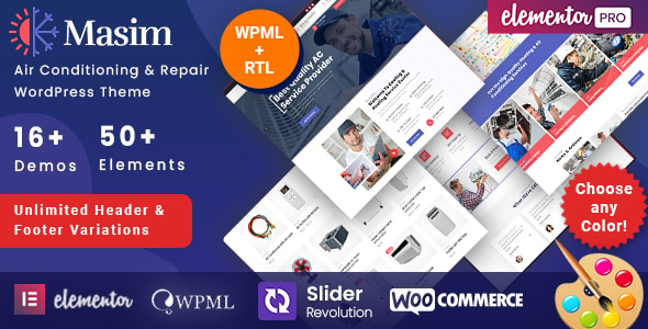 Masim - Air Conditioning & Repair WordPress Theme 