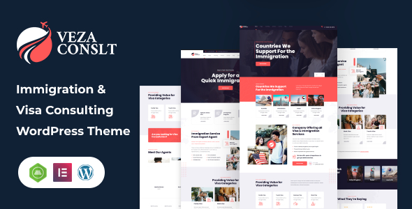 Vezaconslt - Immigration and Visa Consulting WordPress Theme  