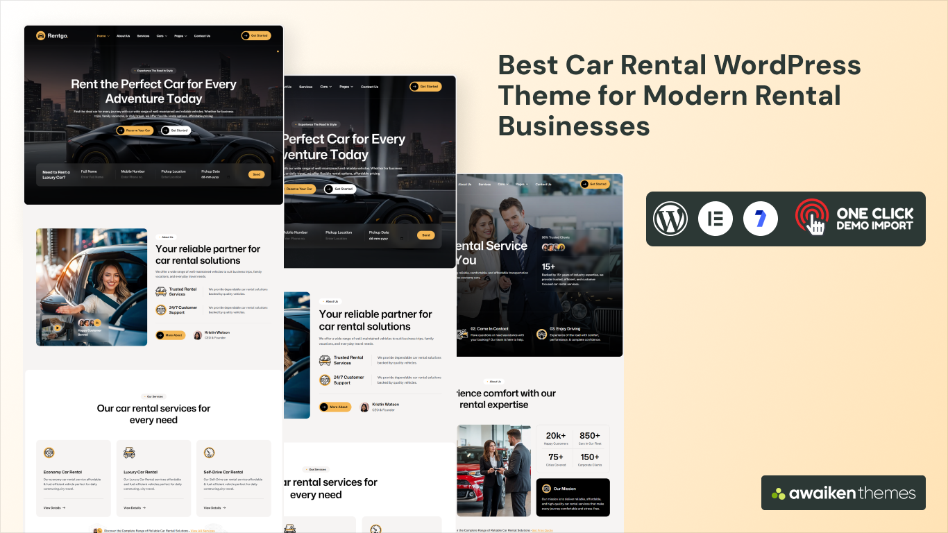 Best Car Rental WordPress Theme for Modern Rental Businesses