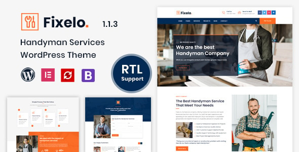 Fixelo - Handyman Services WordPress Theme