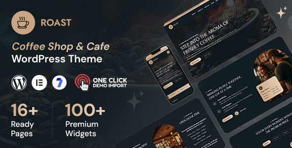 Roast - Coffee Shop & Cafe WordPress Theme