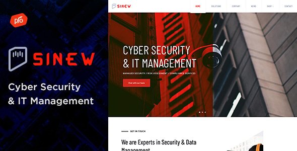 Sinew - Cyber Security & IT Management WordPress Theme