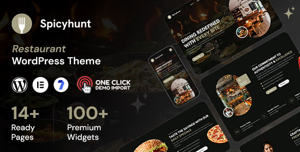 Spicy Hunt - Food And Restaurant WordPress Theme