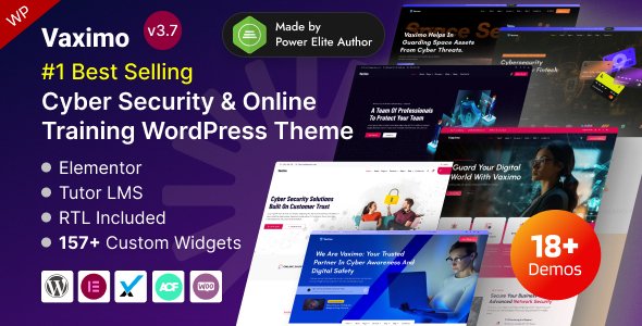 Vaximo - Cyber Security Company Elementor WordPress Theme