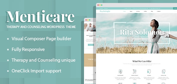 Menticare: Therapy and Counseling WordPress Theme
