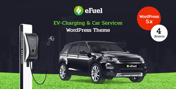 Efuel - Electric Car Rental & EV Charging WordPress Theme