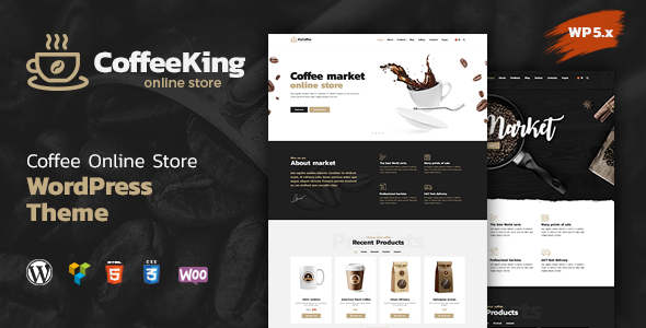 CoffeeKing - Coffee Shop & Drinks Online Store WordPress Theme 