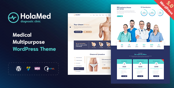 HolaMed - Medical Diagnostic & Plastic Surgery Clinic WordPress Theme