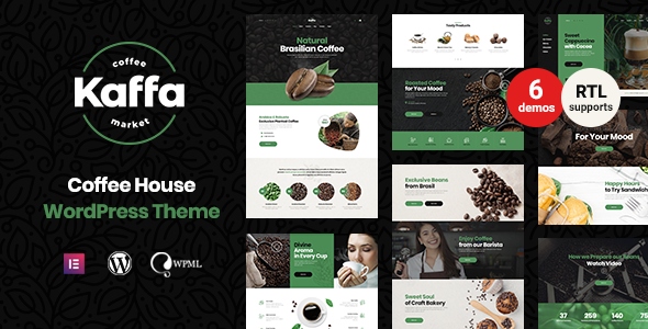 Kaffa - cafe & Coffee Shop WordPress Theme + RTL