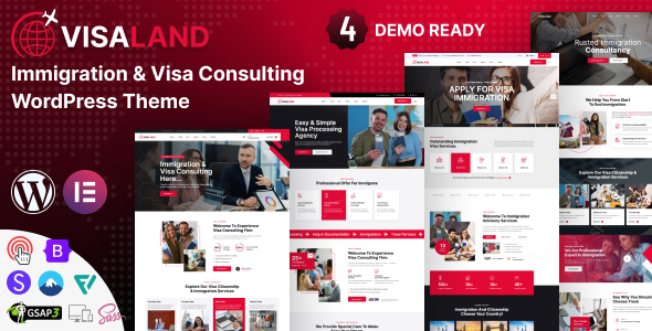 Visaland - Immigration and Visa Consulting WordPress Theme 
