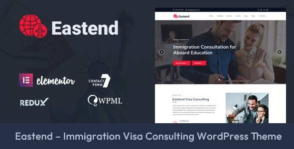 Eastend – Immigration Visa Consulting WordPress Theme 