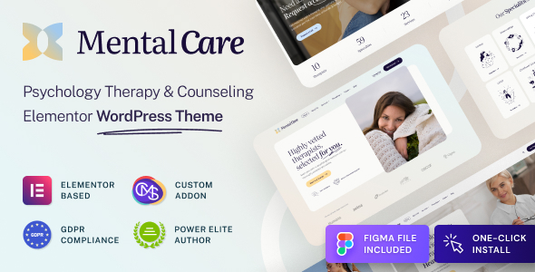 Mental Care: Therapy & Counseling Psychologist WordPress Theme