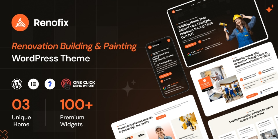 Renofix - Renovation Building & Painting WordPress Theme