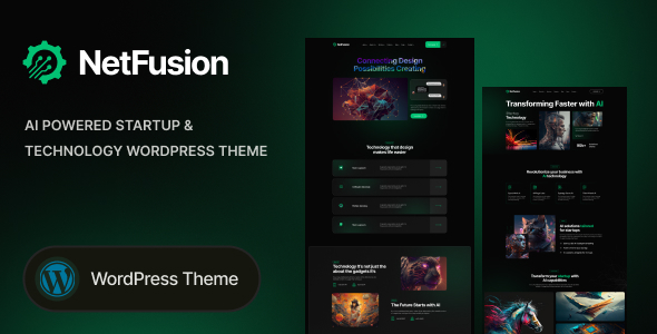 NetFusion - AI-Powered Startup & Technology WordPress Theme