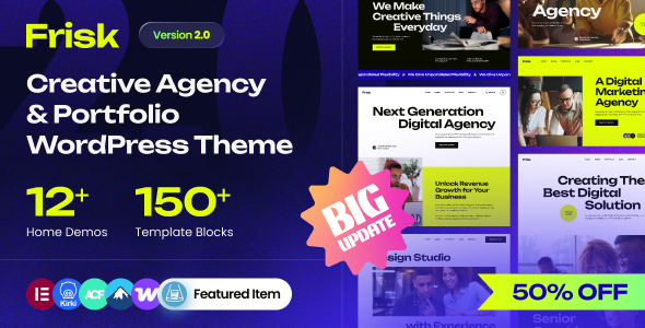 Frisk - Creative Agency & Portfolio WordPress Theme