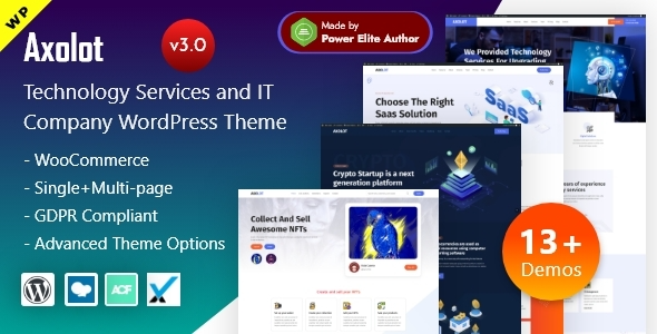 Axolot - IT Startup & Technology Services WordPress Theme 