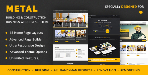 Metal – Building & Construction Business WordPress Themes