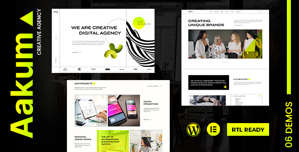 Aakum - Creative Agency WordPress Theme