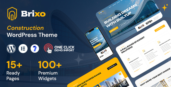 Brixo – WordPress Theme for Construction Companies