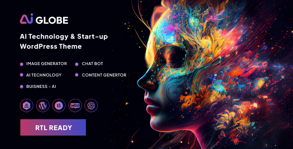 AI Globe - Artificial Intelligence Startup & Technology WordPress Theme 