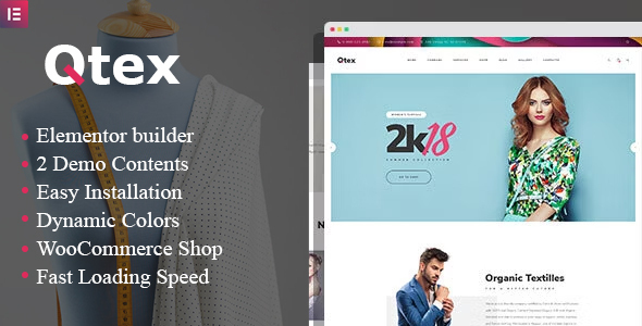 Qtex - Manufacturing and Clothing Company WordPress Theme