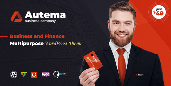 Autema - Quick Loans, Bitcoin, Business Coach, and Insurance Agency WordPress Theme