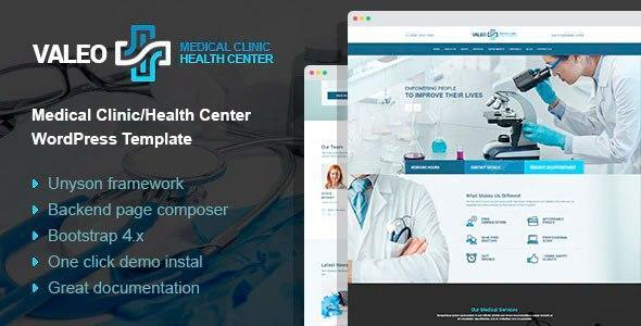 Valeo - Health Center and Hospital WordPress Theme