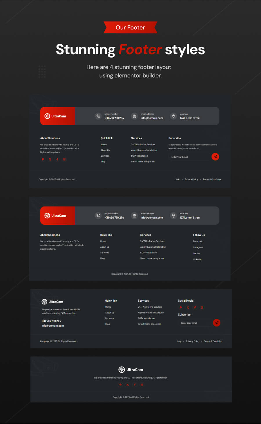 CCTV Installation Company Website Theme
