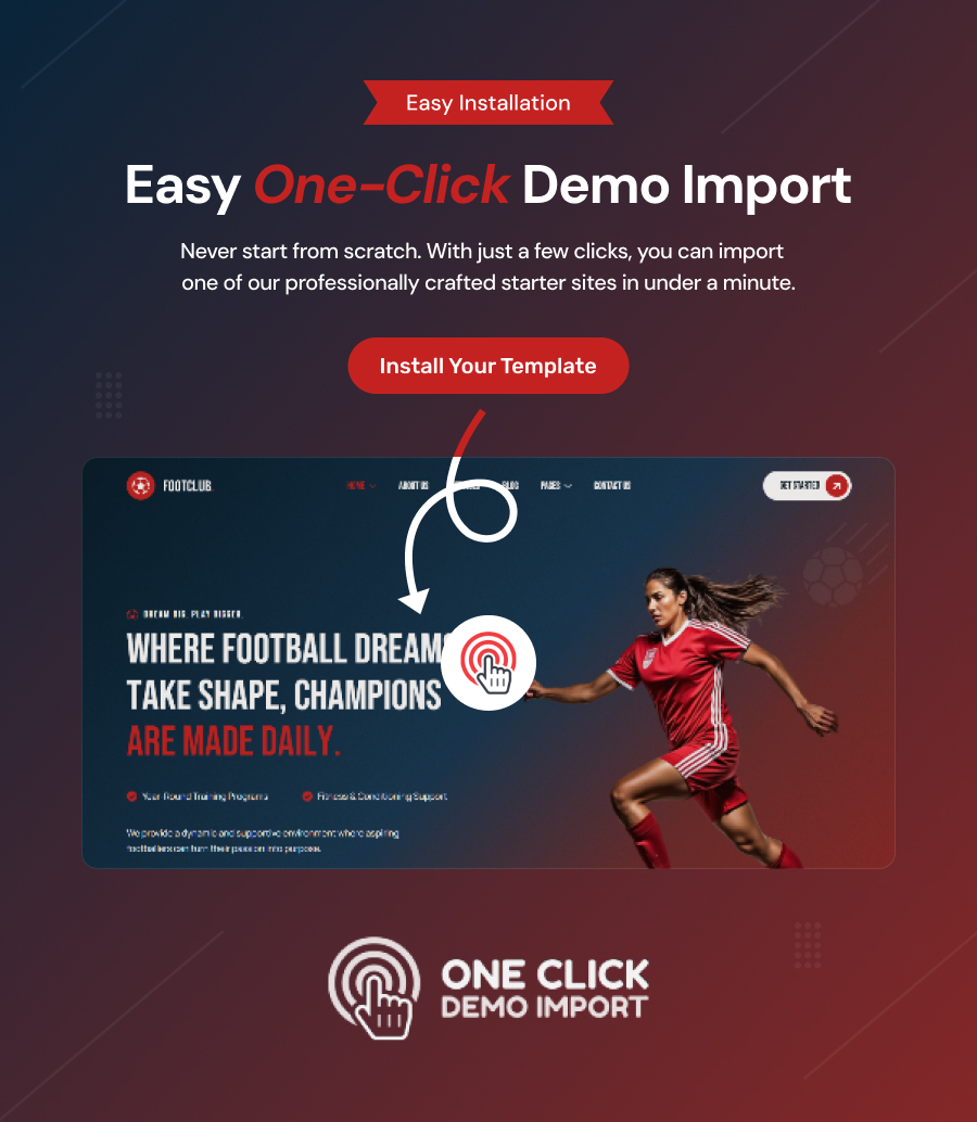 Soccer website Template