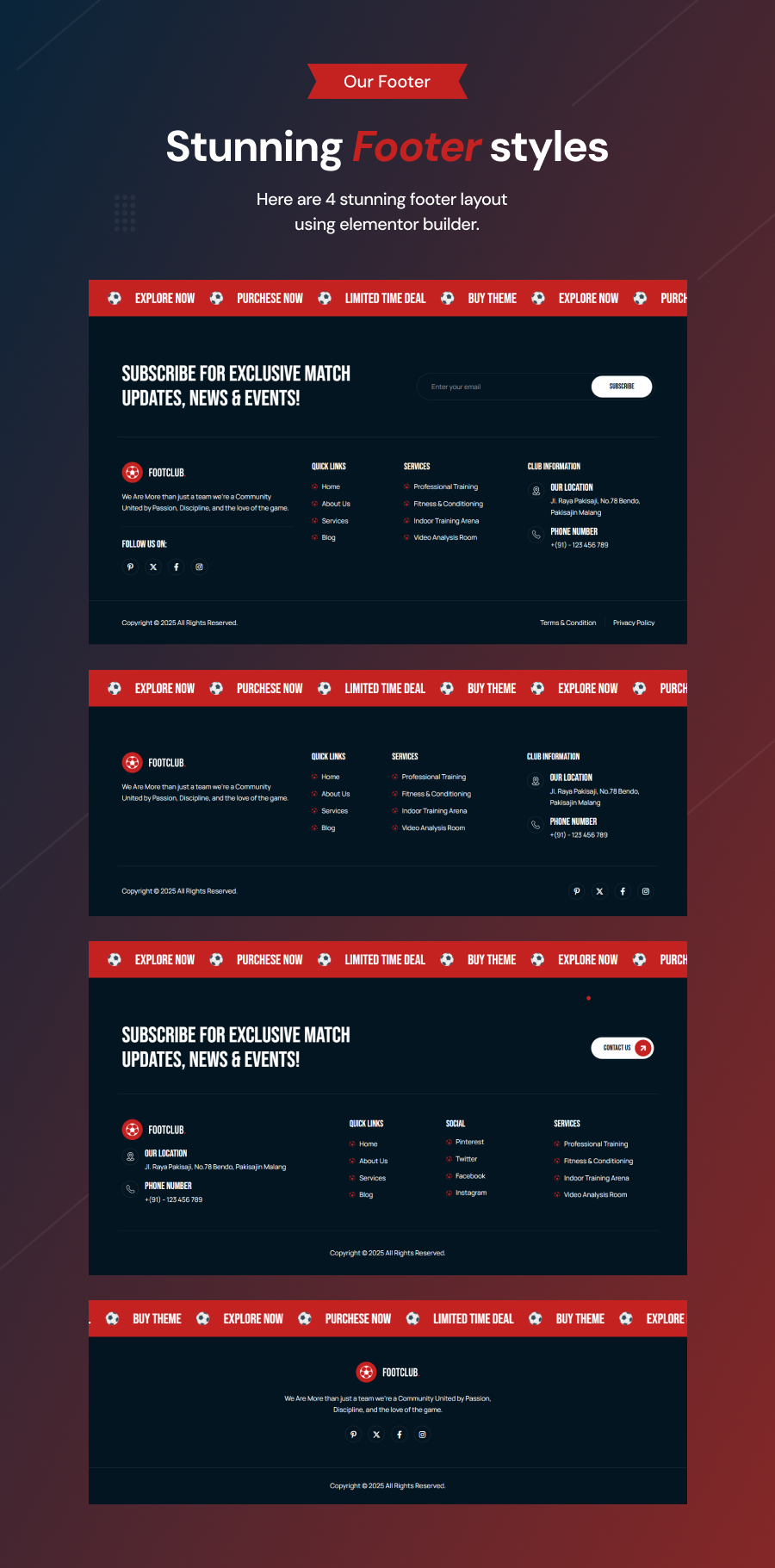 WordPress Theme for Football Club
