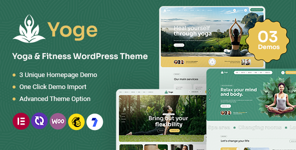 Yoge: Fitness and Yoga WordPress Theme