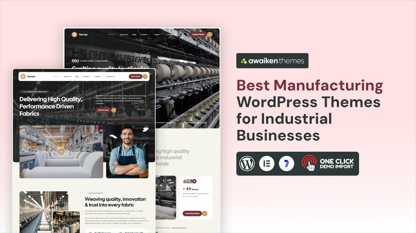 Best Manufacturing WordPress Themes for Industrial Businesses