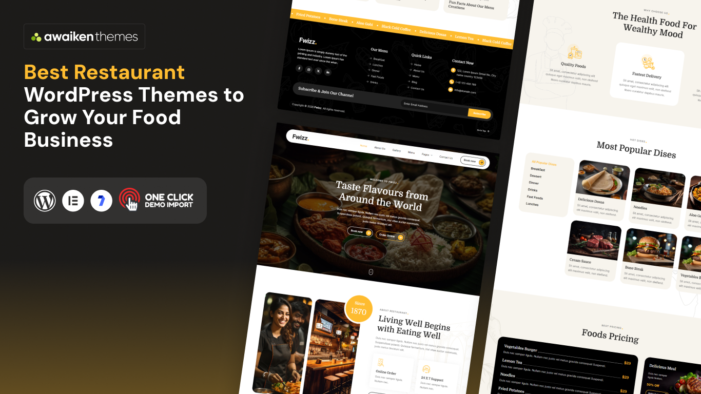 Best Restaurant WordPress Themes to Grow Your Food Business