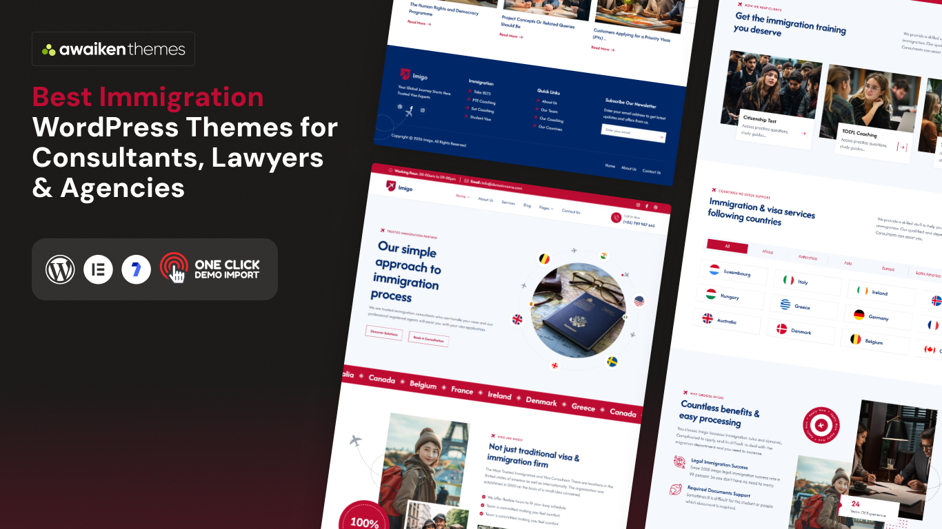 Best Immigration WordPress Themes for Consultants, Lawyers & Agencies