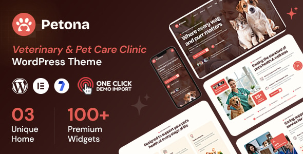 Petona – Veterinary & Pet Care Clinic WordPress Theme