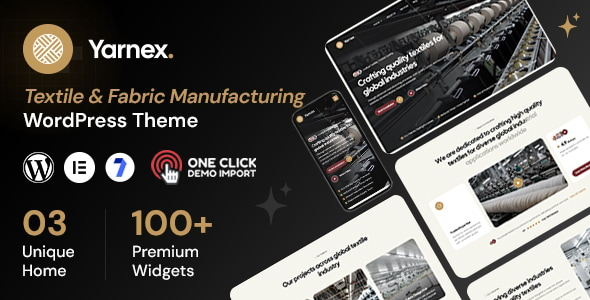 Yarnex – Textile Manufacturing & Fabric WordPress Theme