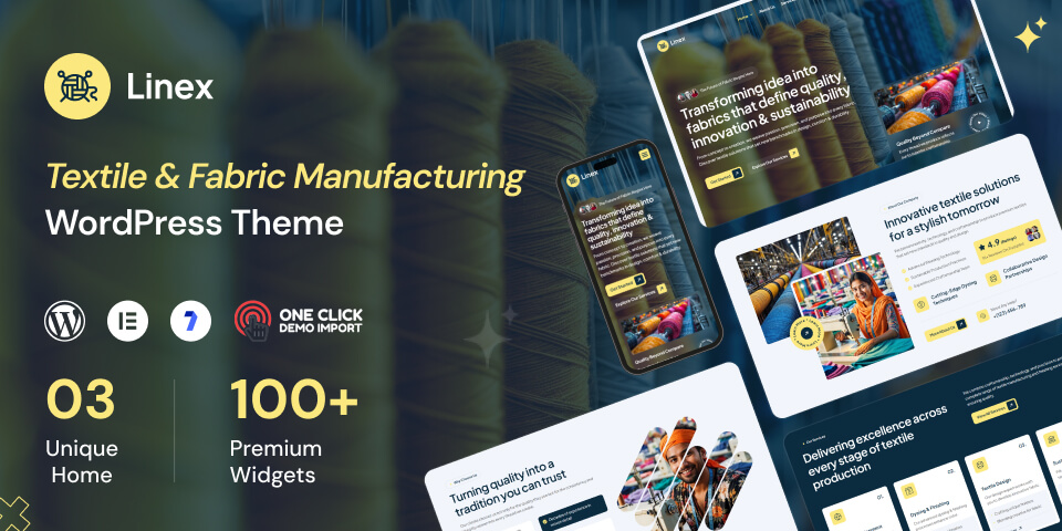 Linex - Fabric Manufacturing & Textile WordPress Theme