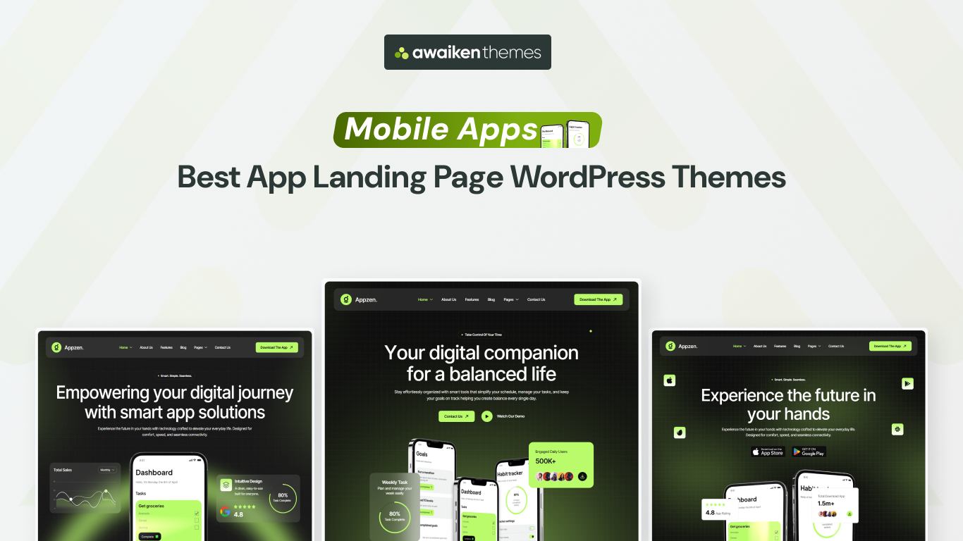 Best App Landing Page WordPress Themes