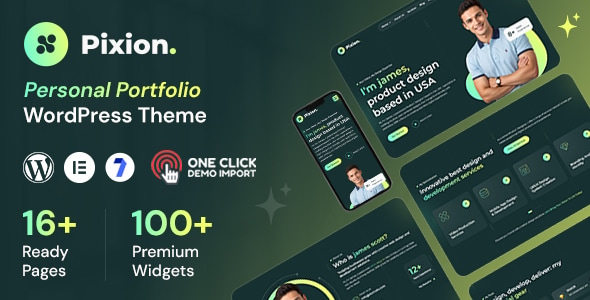 Pixion – Developer Portfolio WordPress Theme