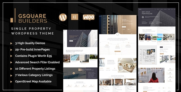 Gsquare – Single Property WordPress Theme