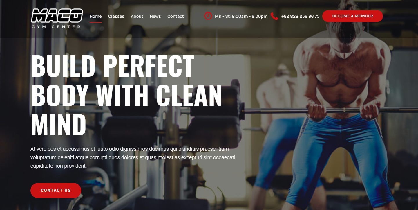 Maco – Gym and Fitness WordPress Theme