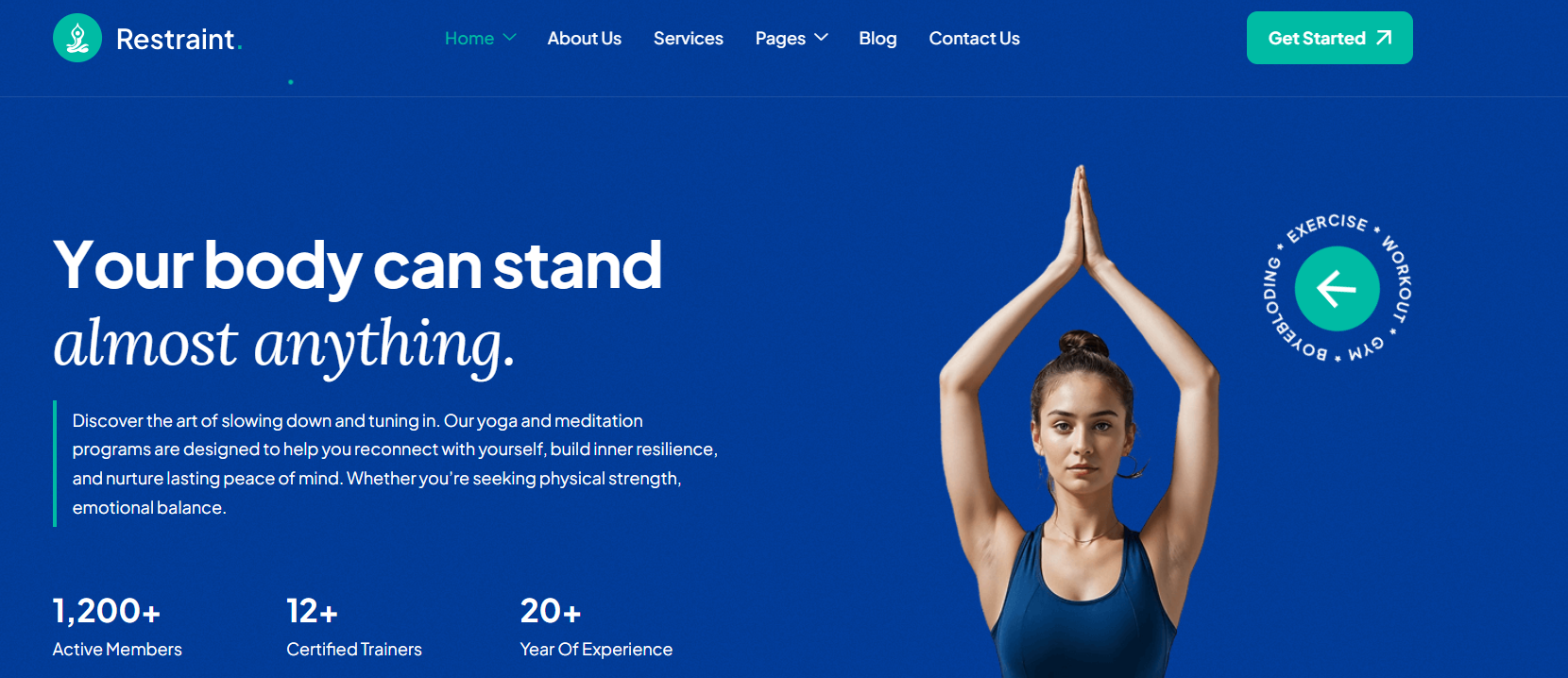 Restraint – Meditation & Yoga WordPress Theme