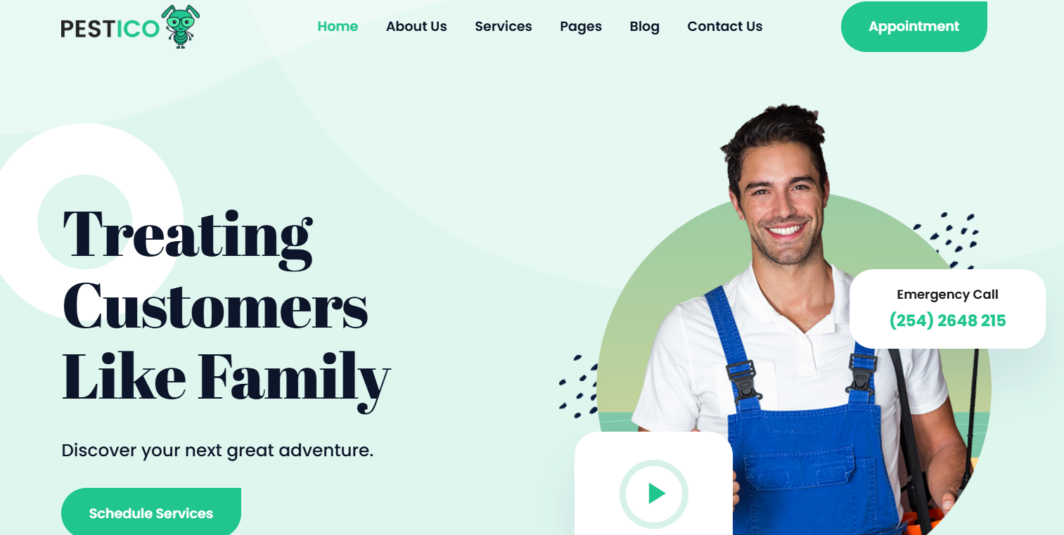 Pestico – Perfect Insect Control WordPress Theme