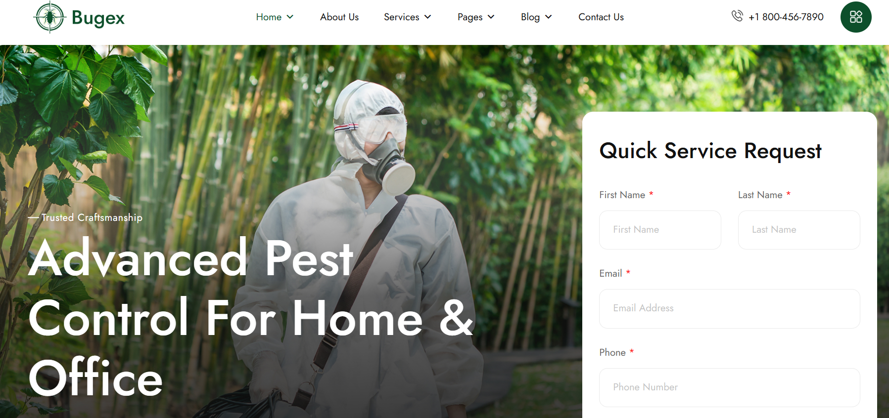 Bugex – Insect Extermination & Pest Control WordPress Theme