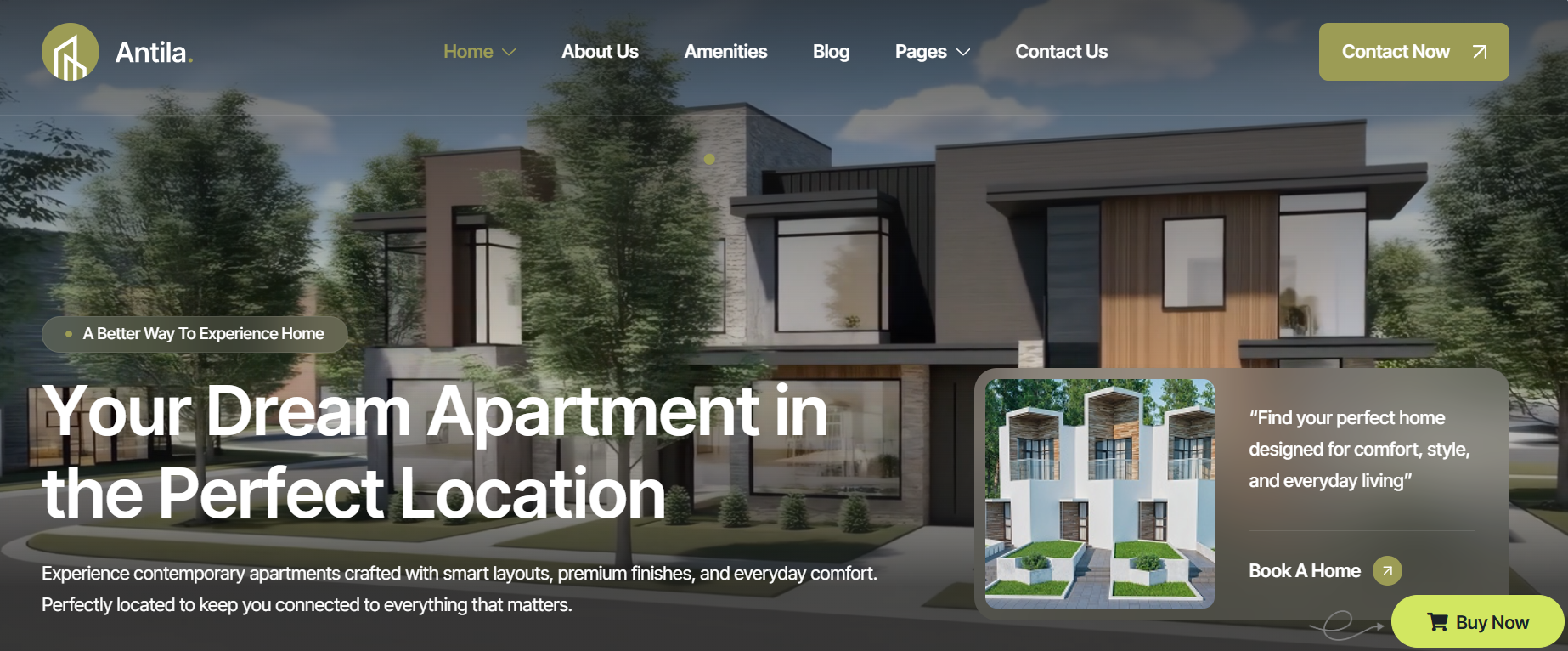 Antila – Single Property and Apartment WordPress Theme