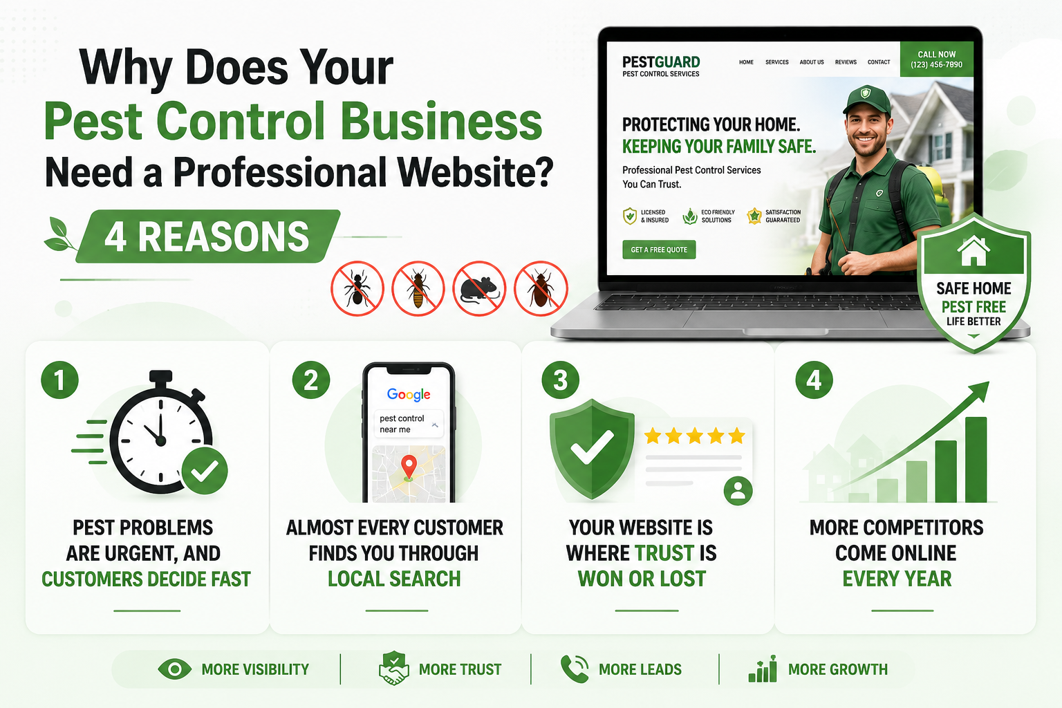 Why Does Your Pest Control Business Need a Professional Website? 4 Reasons